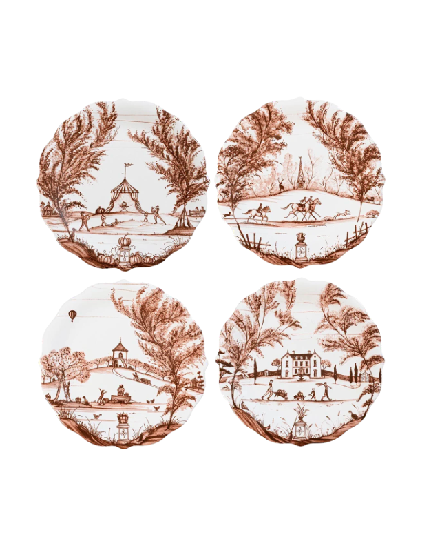 Juliska County Estate Harvest Party Plate Assorted Set/4 - Sepia