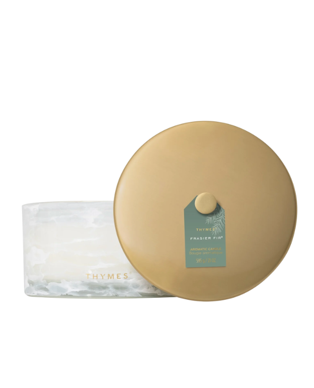 Thymes Frasier Fir Tidings 4 Wick Candle 21oz
