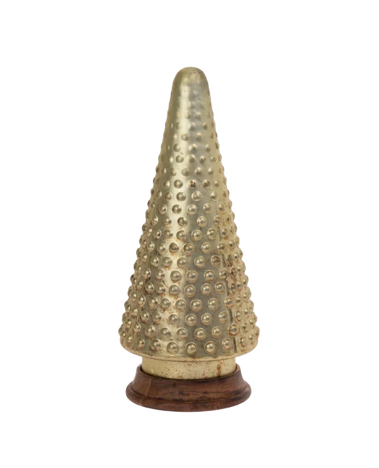 Small Nobby Burnished Gold Glass Tree