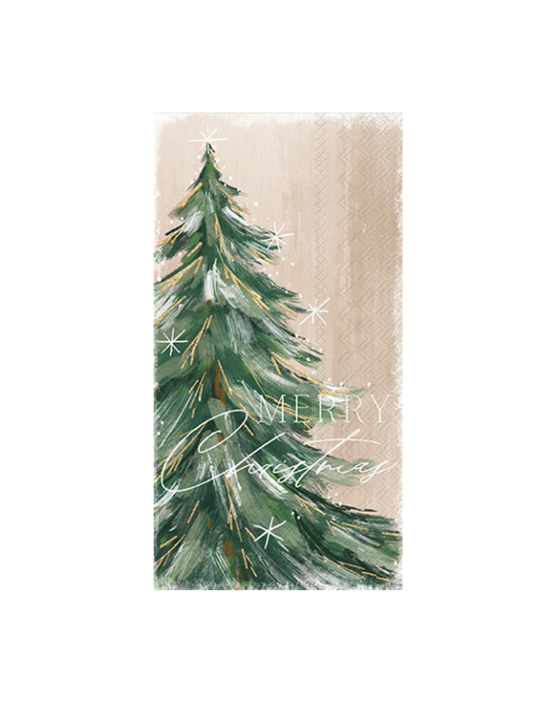 Gilded Painterly Tree Guest Towel