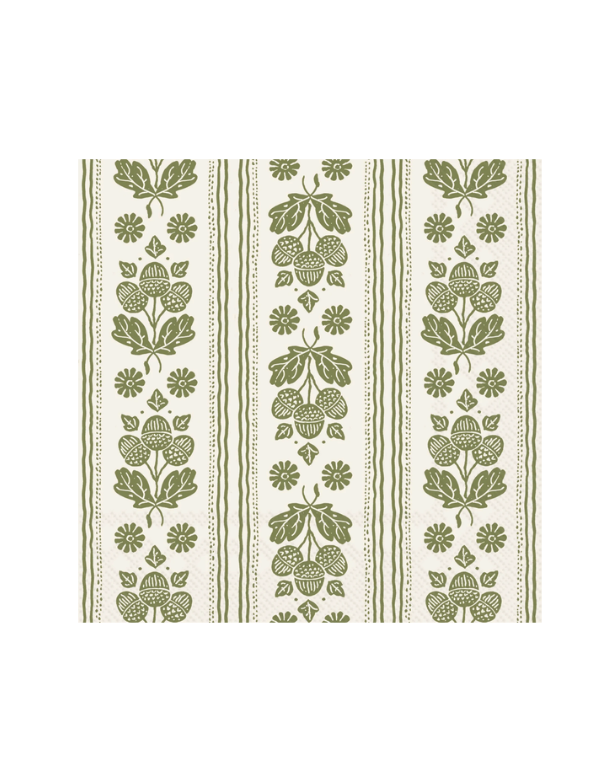 Autumn Wallpaper Green Cocktail Napkin