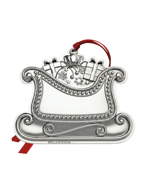 Wallace 2026 Silver Plated Engraveable Sleigh Ornament