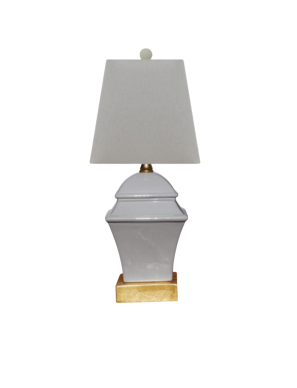 Grey Square Jar Lamp
