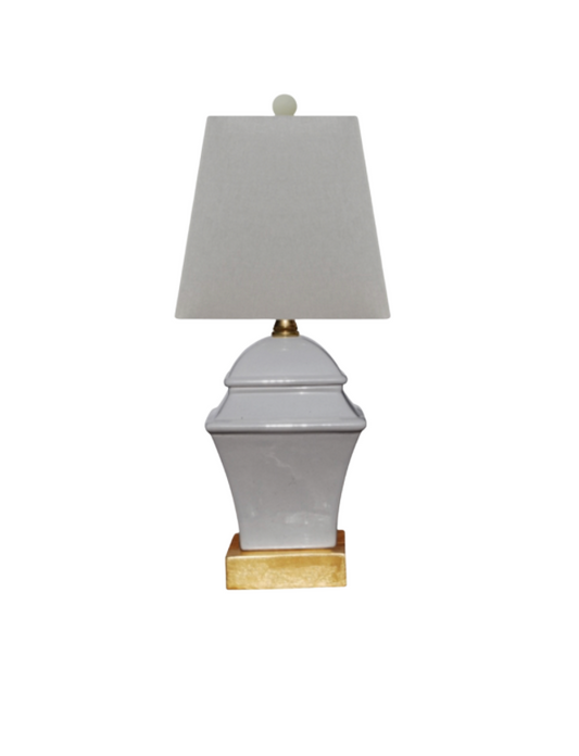 Grey Square Jar Lamp