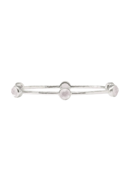 Julie Vos Milano Luxe Bangle - Silver - Cubic Zirconia - S