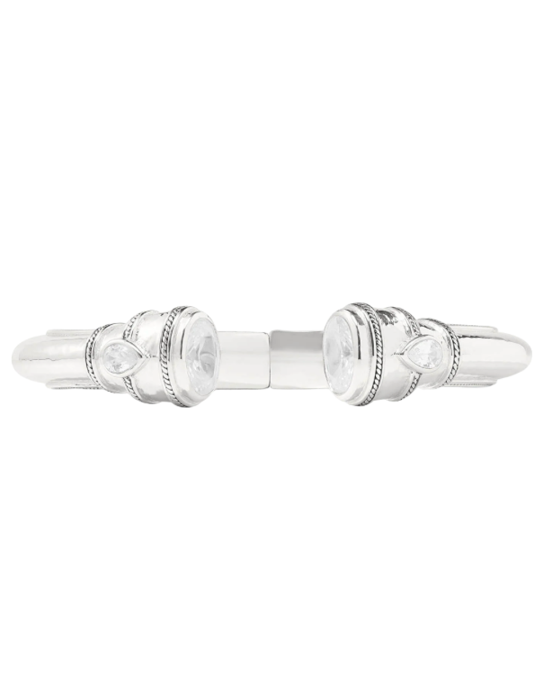 Julie Vos Cannes Demi Cuff - Silver - Cubic Zirconia - OS