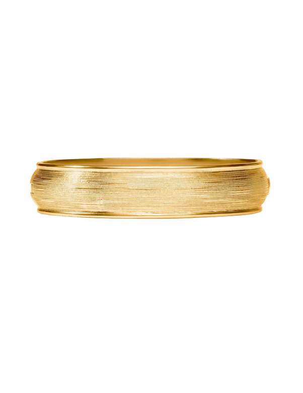 Julie Vos Cobblestone Hinge Bangle - Gold