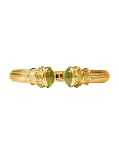 Julie Vos Cobblestone Demi Cuff Cat Eye's Green