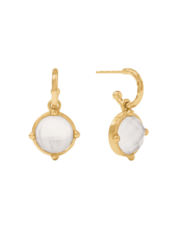 Julie Vos Honeybee Hoop & Charm Earring - Cubic Zirconia