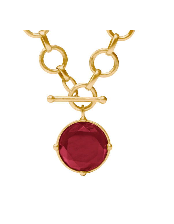 Julie Vos Honeybee Statement Necklace - Ruby Red