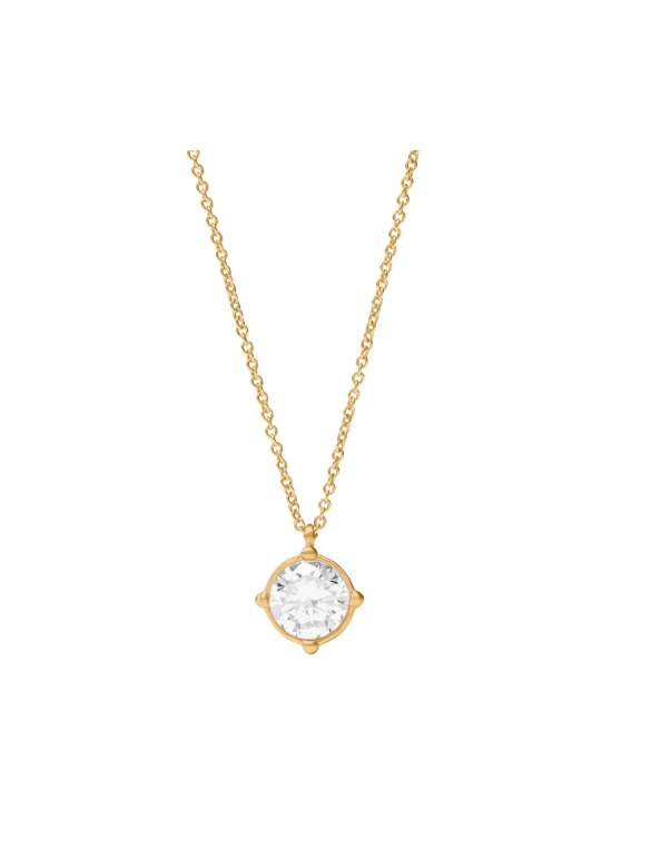 Julie Vos Honeybee Solitare Necklace - Cubic Zirconia