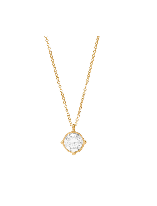 Julie Vos Honeybee Solitare Necklace - Cubic Zirconia
