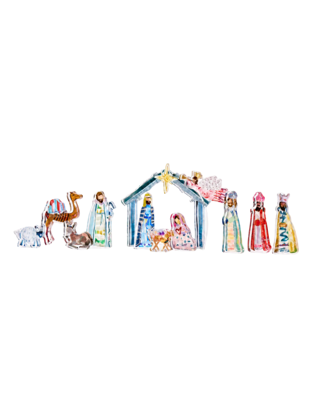 Lauren Dunn The Collected Nativity Set - Complete Scene - Large