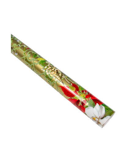 Christmas Garden Gold Wrapping Paper