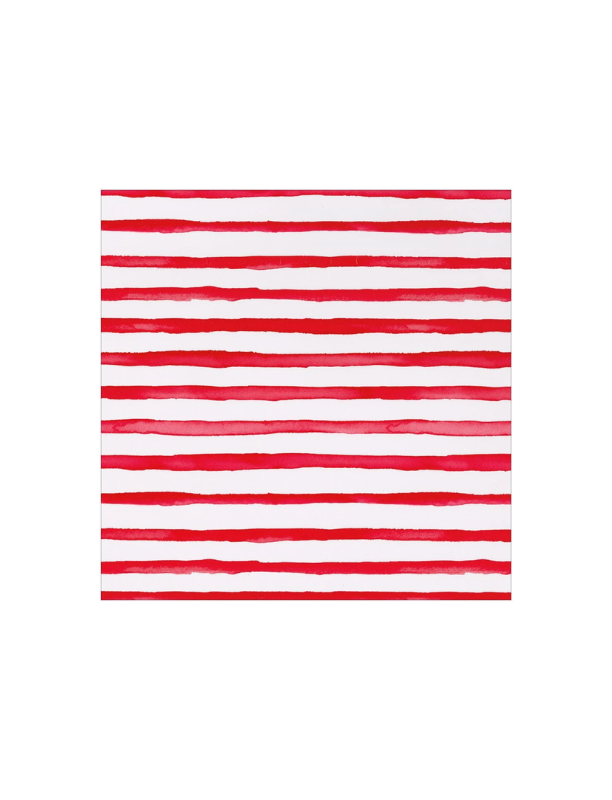 Painterly Stripe Red/White Roll Wrapping Paper