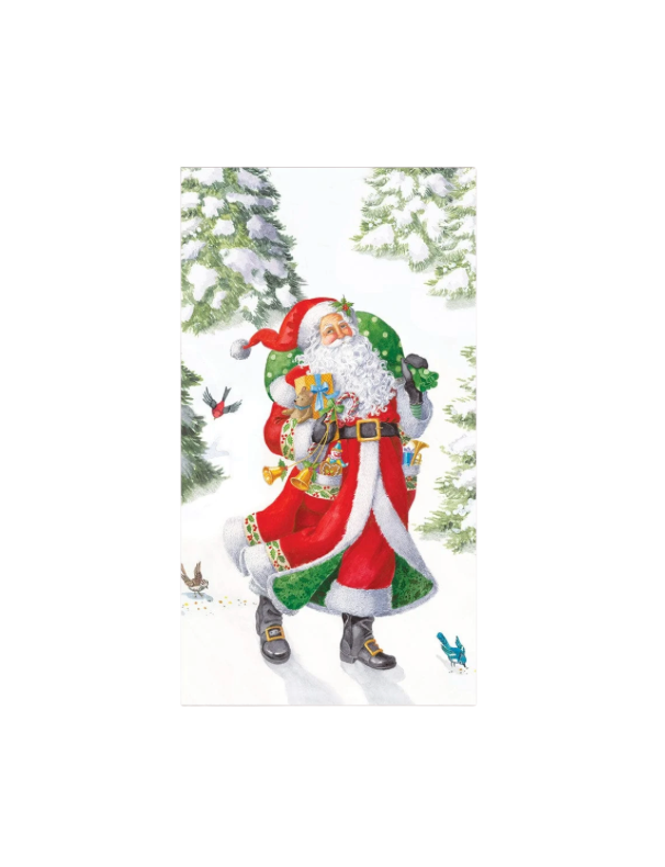 Woodland Santa Recycled Guest Towels