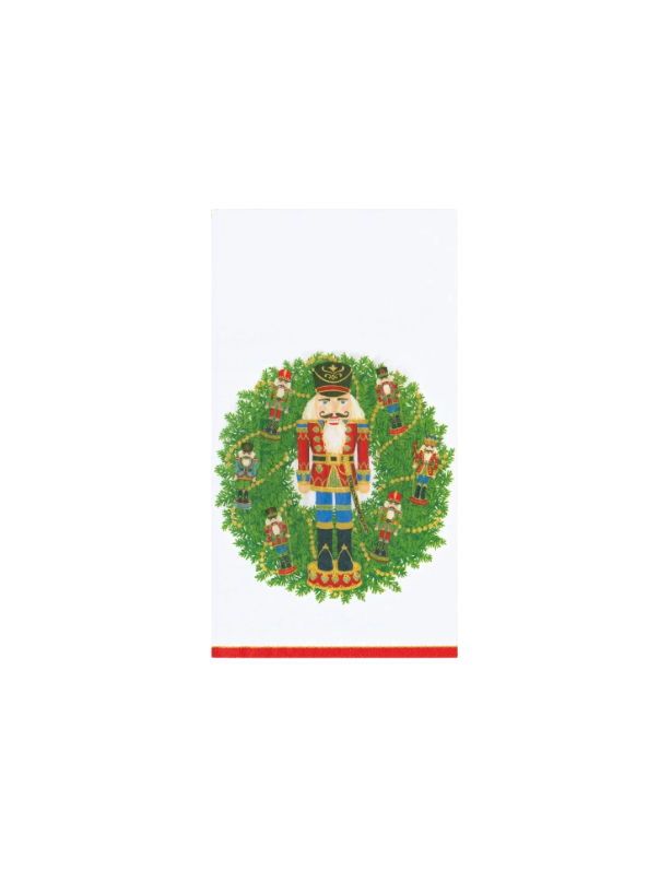 Nutcracker Wreath Guest Towel