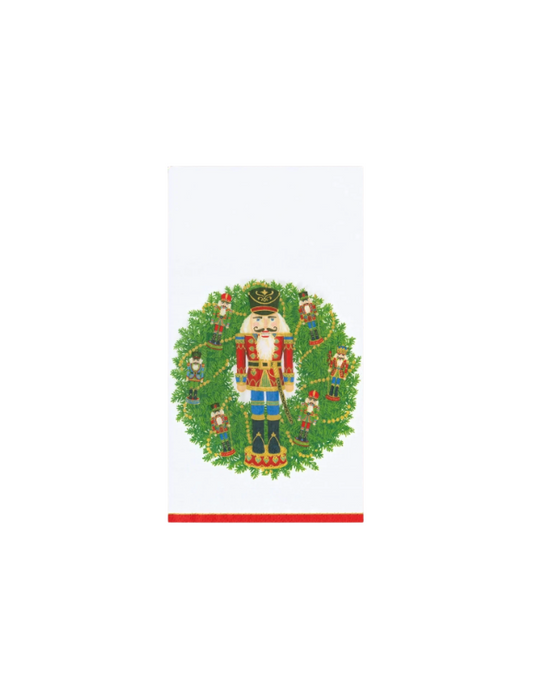 Nutcracker Wreath Guest Towel