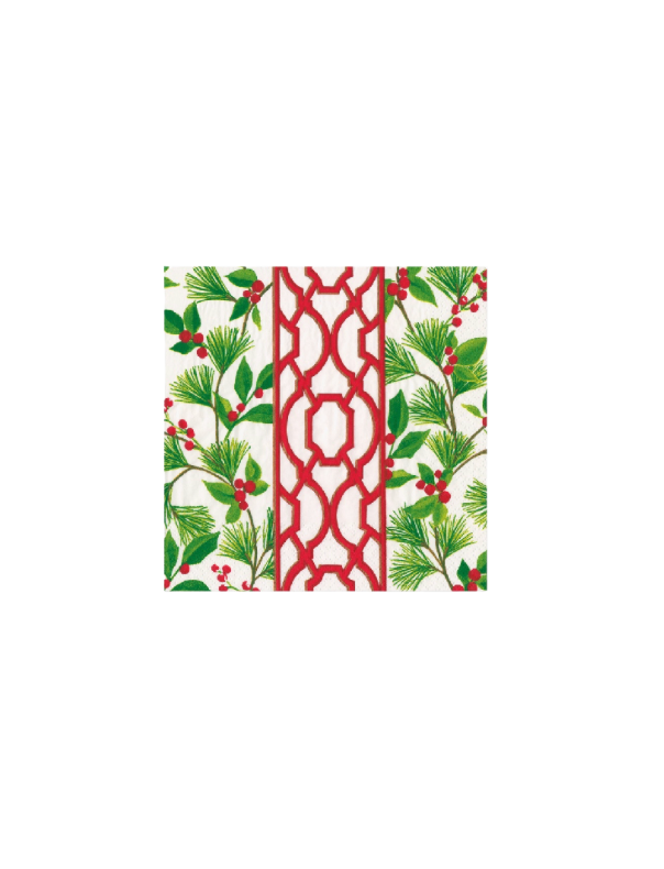 Knots And Greenery White Napkin Luncheon