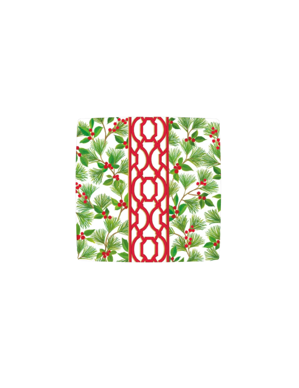 Knots And Greenery White Sq Square Salad/Dessert Plates