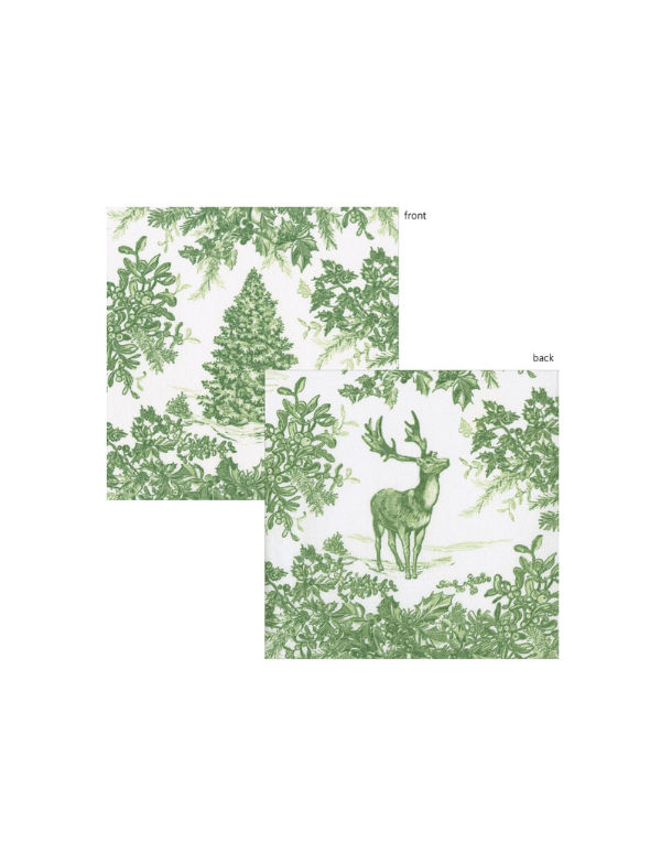 Christmas Tree Toile Sage/White Salad/Dessert Plates