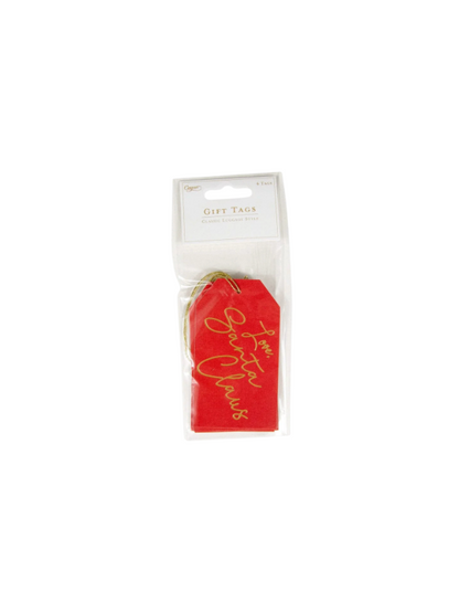 Love; Santa Claus Foil Hanging Gift Tag