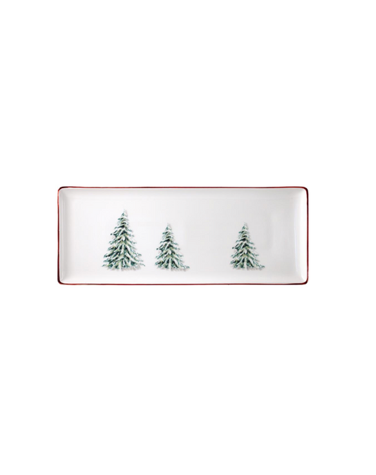 Gien Filet Noel Oblong Serving Tray