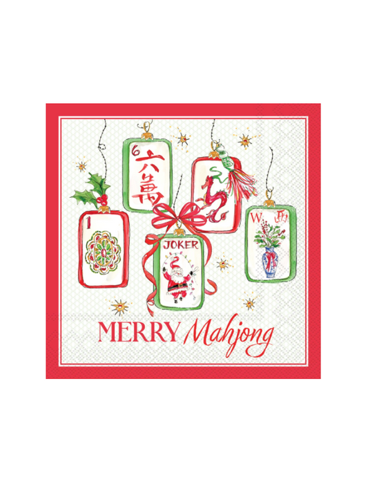 Merry Mahjong Cocktail Napkin