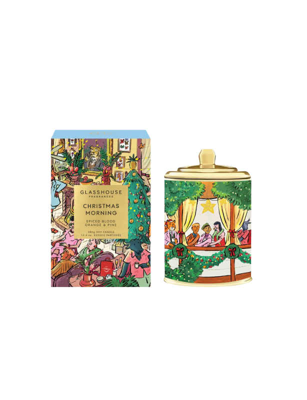 Glasshouse Fragrances 13.4 oz Candle - Christmas Morning