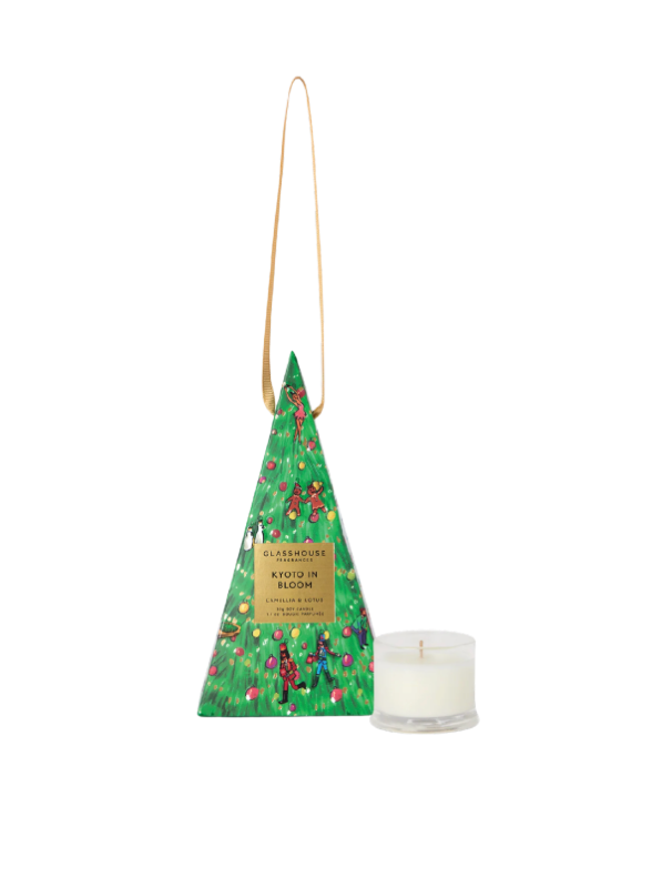 Glasshouse Fragrances Christmas Bauble Candle - Kyoto In Bloom