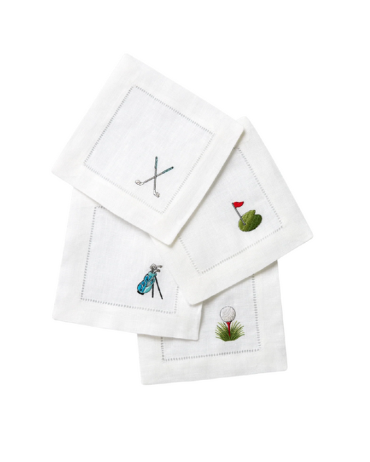 Sferra Golf Cocktail Napkins