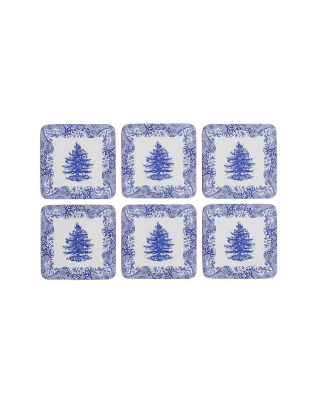 Spode Blue Italian Blue Italian Christmas Set of 6 Coasters