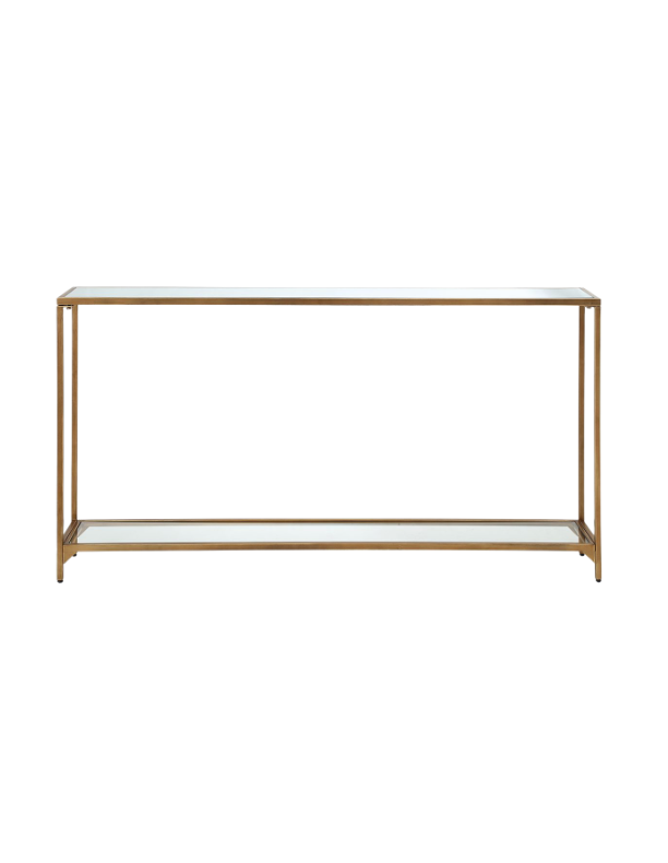 Gold and Glass Console Table