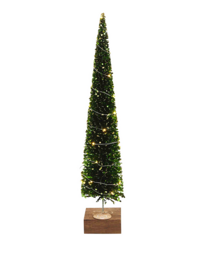 Light-Up Boxwood Trees