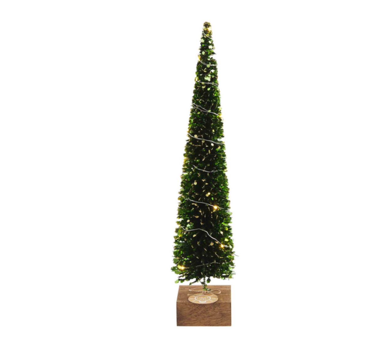 Light-Up Boxwood Trees