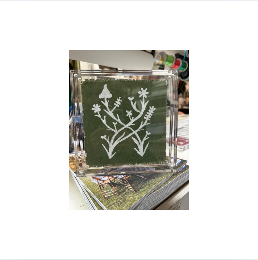 Hannah Breal Art- Raw Edge Canvas Botanical Framed Art by Hannah Breal