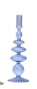 Hand-Blown Glass Candleholder