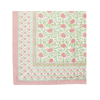 Floral Block Print Tablecloth-Two Sizes