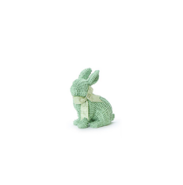 Basket Weave Pattern Easter Bunny with Bow