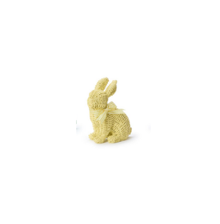 Basket Weave Pattern Easter Bunny with Bow