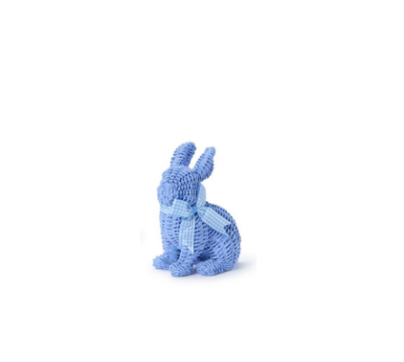 Basket Weave Pattern Easter Bunny with Bow