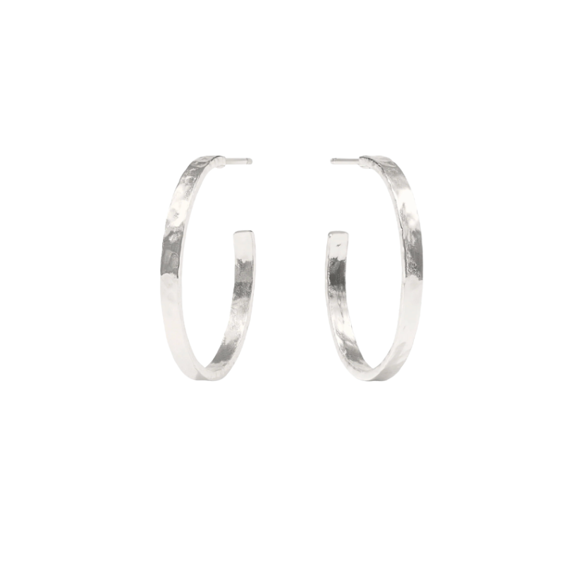 Julie Vos Silver Crescent Hoop