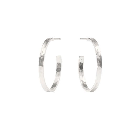 Julie Vos Silver Crescent Hoop
