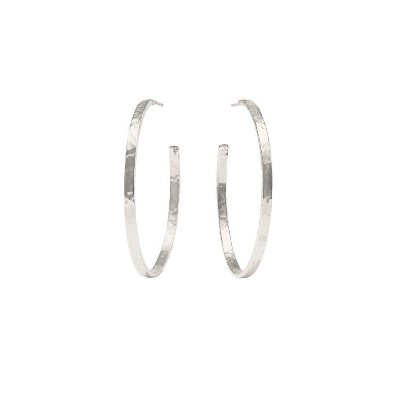 Julie Vos Silver Crescent Hoop
