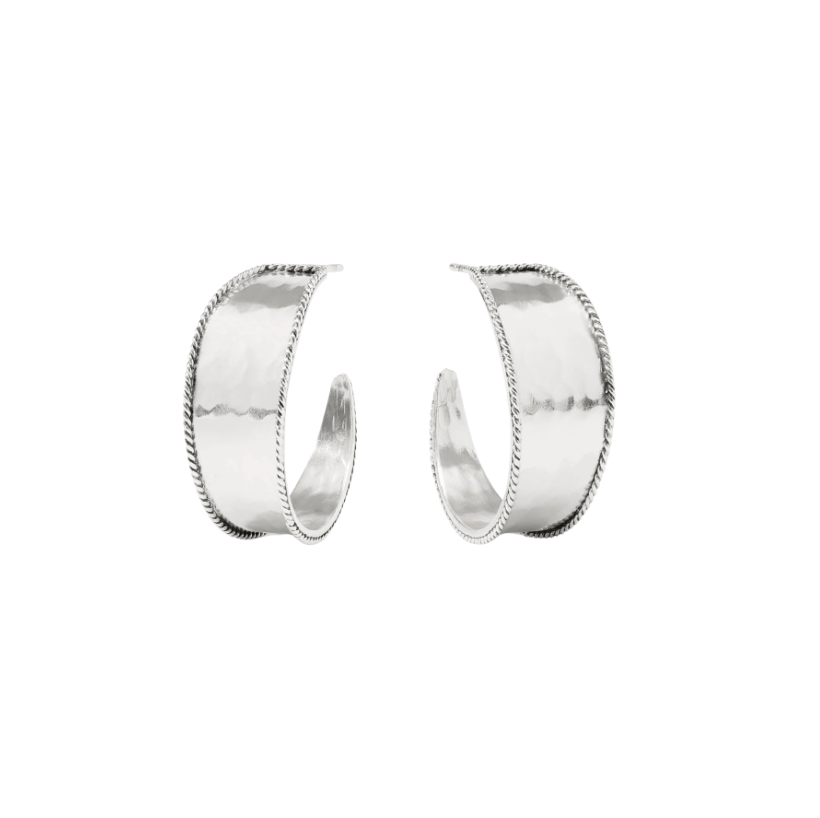 Julie Vos Silver Savoy Hoop
