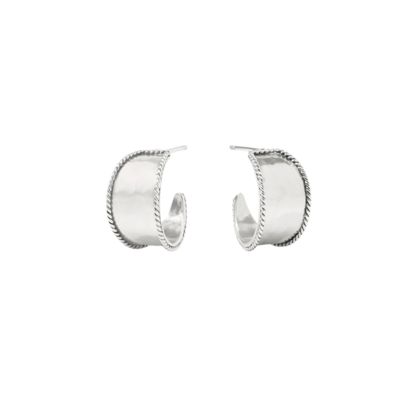 Julie Vos Silver Savoy Hoop