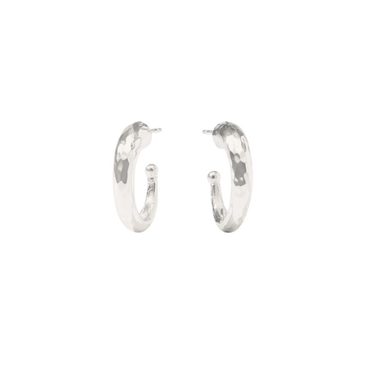 Julie Vos Silver Hammered Hoop