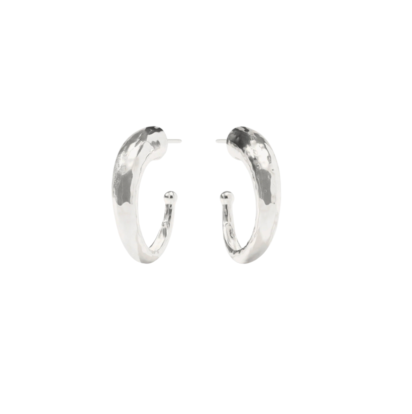 Julie Vos Silver Hammered Hoop