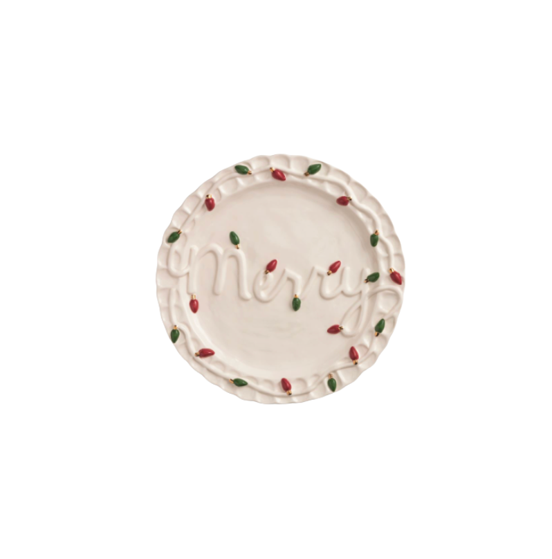 Merry & Tree Bow Platter