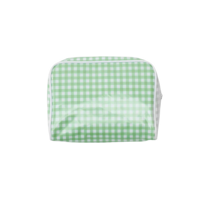 Weezie Green Gingham Toiletry Bag
